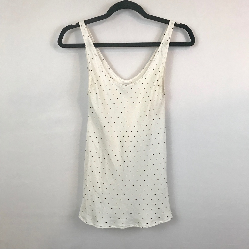 FRAME Blanc Dot Tank 100% Silk